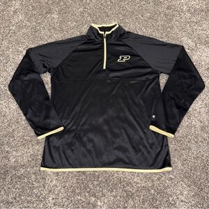 Colosseum Purdue University Boilermakers 1/4 Zip Pullover Men’s Medium Black